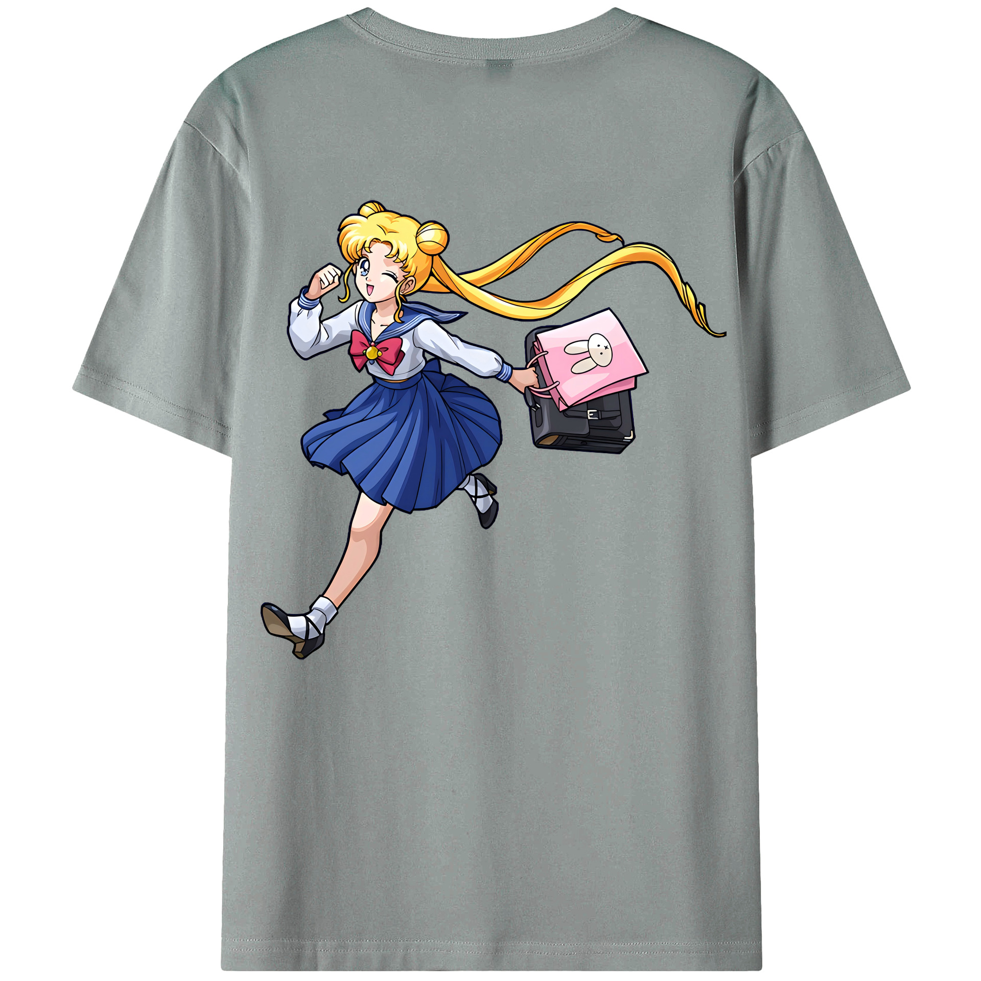 （画像用） 美少女戦士セーラームーン 愛野 美奈子 あいの みなこ Sailor Moon Aino Minako 綿100％ メンズ半袖Tシャツ（バックプリント） 通気性